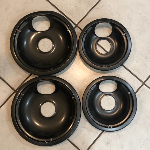 NEW Electric Stove Non-stick Drip Bowl Pan Set 8" 6" (Style A) - Picture 1 of 1